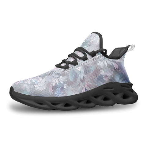 Sports Mesh Sneakers Delicate Pastel Lace and Floral Art