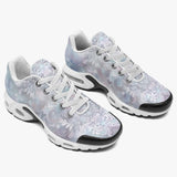 Air Cushion Sneakers Delicate Pastel Lace and Floral Art