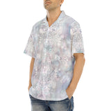 Hawaiian Shirt Delicate Pastel Lace and Floral Art