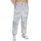 Men's Sweatpants Delicate Pastel Lace and Floral Art