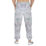 Men's Sweatpants Delicate Pastel Lace and Floral Art