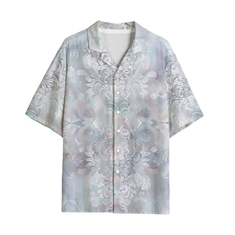 Hawaiian Shirt Delicate Pastel Lace and Floral Art