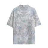 Hawaiian Shirt Delicate Pastel Lace and Floral Art