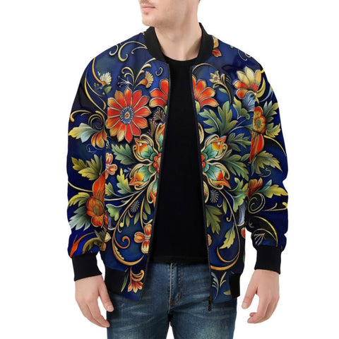 Bomber Jacket Floral Ornament