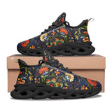 Sports Mesh Sneakers Floral Ornament