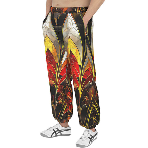 Men's Sweatpants Stained Glass Art