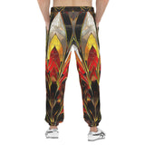 Men's Sweatpants Stained Glass Art