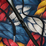 Men's Zip Up Hoodie Colorful Ropes