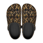 Classic Clogs Golden Woven Pattern