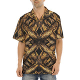 Hawaiian Shirt Golden Woven Pattern
