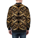 Bomber Jacket Golden Woven Pattern