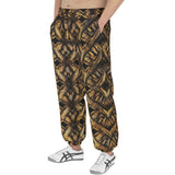 Men's Sweatpants Golden Woven Pattern