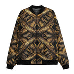 Bomber Jacket Golden Woven Pattern