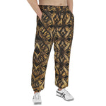 Men's Sweatpants Golden Woven Pattern