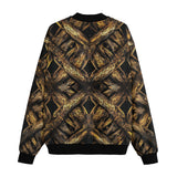 Bomber Jacket Golden Woven Pattern