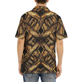 Hawaiian Shirt Golden Woven Pattern