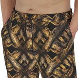 Men's Sweatpants Golden Woven Pattern