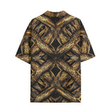 Hawaiian Shirt Golden Woven Pattern