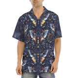 Hawaiian Shirt Gothic Dark Blue Butterflies