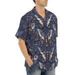 Hawaiian Shirt Gothic Dark Blue Butterflies