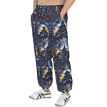 Men's Sweatpants Gothic Dark Blue Butterflies