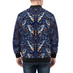 Bomber Jacket Gothic Dark Blue Butterflies