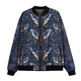 Bomber Jacket Gothic Dark Blue Butterflies