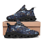 Sports Mesh Sneakers Gothic Dark Blue Butterflies
