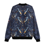 Bomber Jacket Gothic Dark Blue Butterflies