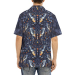 Hawaiian Shirt Gothic Dark Blue Butterflies