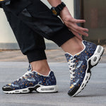 Air Cushion Sneakers Gothic Dark Blue Butterflies