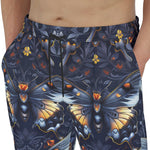 Men's Sweatpants Gothic Dark Blue Butterflies