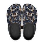 Classic Clogs Butterflies Dark Navy and Light Bronze