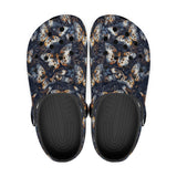 Classic Clogs Butterflies Dark Navy and Light Bronze