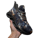 Sports Mesh Sneakers Butterflies Dark Navy and Light Bronze