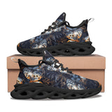 Sports Mesh Sneakers Butterflies Dark Navy and Light Bronze