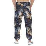 Men's Sweatpants Butterflies Dark Navy and Light Bronze