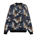 Bomber Jacket Butterflies Dark Navy and Light Bronze