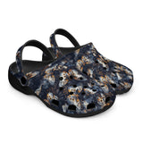 Classic Clogs Butterflies Dark Navy and Light Bronze