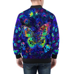 Bomber Jacket Neon Butterfly and Skulls