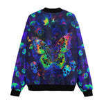 Bomber Jacket Neon Butterfly and Skulls