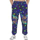 Men's Sweatpants Neon Butterfly and Skulls