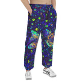 Men's Sweatpants Neon Butterfly and Skulls