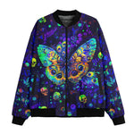 Bomber Jacket Neon Butterfly and Skulls