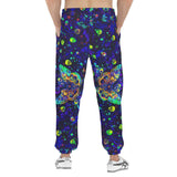 Men's Sweatpants Neon Butterfly and Skulls