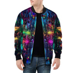 Bomber Jacket Neon Light Digital Art