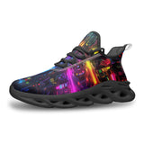 Sports Mesh Sneakers Neon Light Digital Art