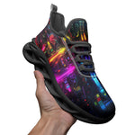 Sports Mesh Sneakers Neon Light Digital Art