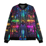 Bomber Jacket Neon Light Digital Art