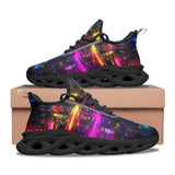 Sports Mesh Sneakers Neon Light Digital Art